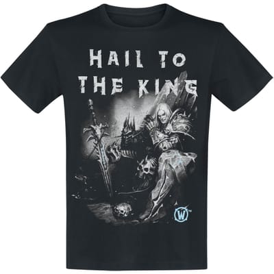 World Of Warcraft - Gaming T-shirt - Hail To The King - S tot L - voor Mannen - zwart
