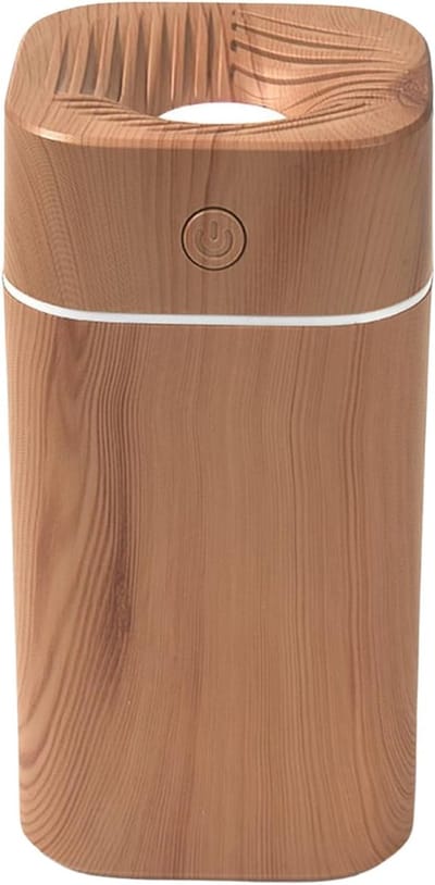 Luchtbevochtiger Kamer - Draagbare Vernevelaar - Rustgevende Sfeer - Stille Werking - 300ml Tank - Houtnerf