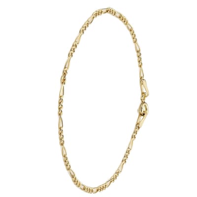 Lucardi Dames Armband figaro - 9 karaat - Armband - Cadeau - 18 cm - Geelgoud