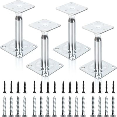 Verstelbare Paaldragers voor Hekken en Pergola's - Hoogte 100-150 mm, Staal