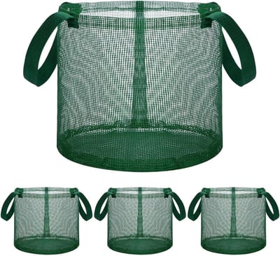 Vijvermanden Planten - Netpotten Gaas - Waterplanten Kweken - Gezonde Wortelbeluchting - 18x18x18 cm - Groen