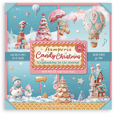 Stamperia - Candy Christmas 8x8 Inch Paper Pack Maxi (Single Face) (SBBSXB15)