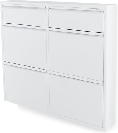 Spinder Design schoenenkast Billy 6 - Wit - 8 paar schoenen - Staal