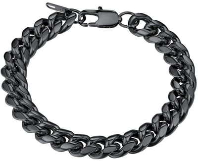 Armband voor mannen en vrouwen van roestvrij staal/verguld met goud, schakelarmband met schakels van 4,8 mm/6 mm/10 mm/14 mm - Lengte 16 cm/19 cm/21 cm