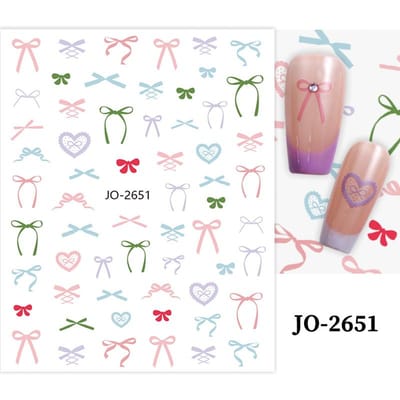 Blanc Rose Mini Nœud Design Autocollant Nail Art 3D Auto-Adhésif Dentelle Rubans Nœud Papillon Décalcomanies Décoration Nail Art white