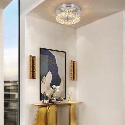 1 Ring Crystal Plafondlamp - Moderne Gangpad Lamp - Led Lamp 19 cm - Plafondlamp - Plafonniere - Kroonluchter