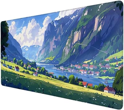 Grote muismat - Bureauonderlegger - Bureau organiseren - Antislip onderkant - 100x50 cm - Blauw