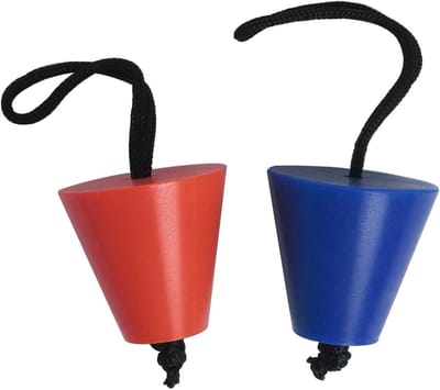 Kajak Afvoerpluggen - Scupper Plugs Kit - Kajak Waterdicht Maken - Rubberen Stevige Pluggen - 4 cm Diameter - Blauw/Oranje
