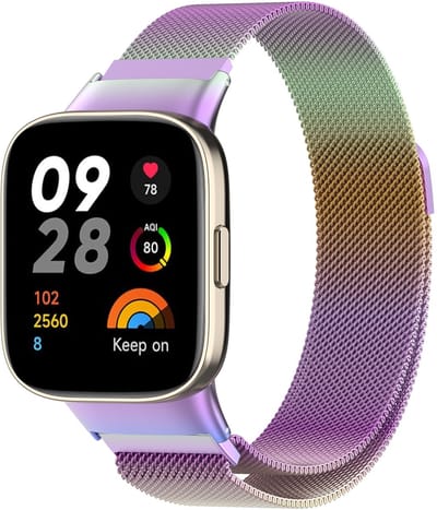 By Qubix - Milanese bandje - Multicolor - Geschikt voor Xiaomi Redmi Watch 3