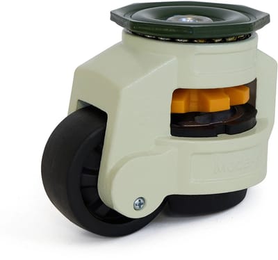 Zwart nylon hef zwenkwiel met centraal gat - 62mm - 500kg
