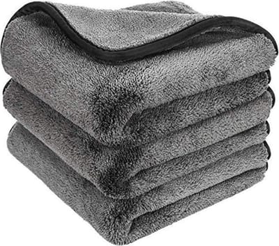 Okado microvezeldoek auto 40 x 40 cm grijs – zachte poetsdoek, droogdoek en wasdoek – wasbare microvezel doek voor interieur en exterieur