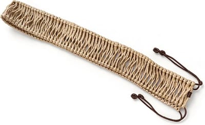 Geweven Touw Trommel - Trommel Decoratie - Bescherming en Geluid - Handgeweven Uniek - 13/14 Inch - Goud