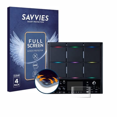 Savvies - Screenprotector voor Roland SPD-SX PRO - Folie Beschermfolie transparant volledig dekking 4 Stuks