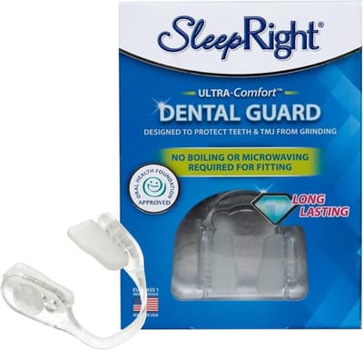 Sleepright Ultra-Comfort Knarsbitje | Zelf instelbaar - maat S t/m XL | Gebitsbescherming tegen Tandenknarsen / Bruxisme | Direct te gebruiken voor elke gebitsmaat | Made in US