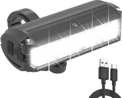 Krachtige LED Fietslamp met 5 Modi - Oplaadbare, Waterdichte Voorlicht voor Fietsen en Mountainbikes
