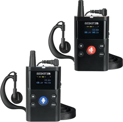 Communicatiesysteem - Gids Systeem - Paardentraining Communicatie - Tweerichtingsintercom - 280m Bereik - Zwart