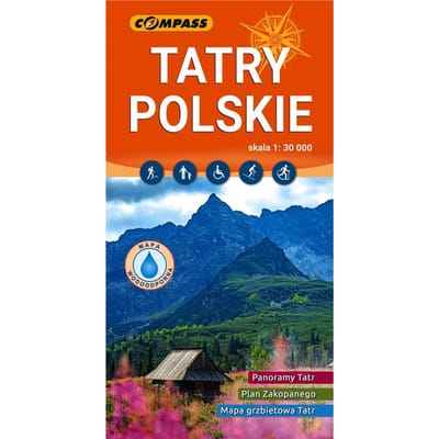 Poolse Tatra 1:30.000. Gelamineerde Toeristische Kaart. Wyd. 2025. Kompas