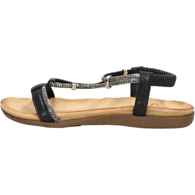 SUB55 Comfortabel Sandalen Plat - Zwart - Maat 37