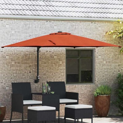 vidaXL - Tuinparasol - Terracotta - 248,5 - x - 247,5 - x - 160 - cm