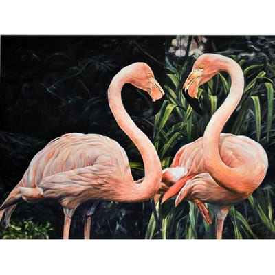 5D DIY Diamond Painting Flamingo Volledige Ronde Boor Diamant Borduurwerk Dieren Kruissteek 20X30CM white