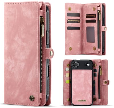 Solidenz Hoesje - Geschikt voor Apple iPhone Air - Urban Wallet - Roze