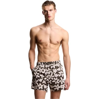 Emporio Armani Heren Zwempak met Bloemenprint
