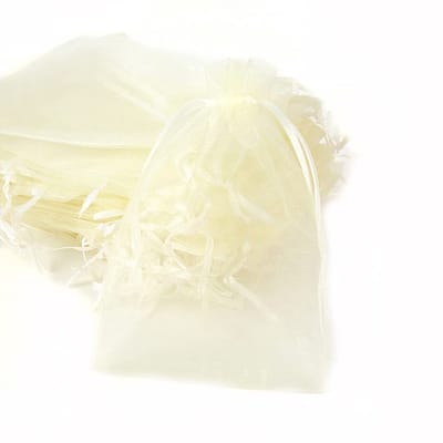 Dailygoods- Organza zakjes 30 stuks - Trekkoord - Geschenktas - Bruiloft/feest - Sieraden - Diverse afmetingen 7x9 cm t/m 20x30 cm - Geschenkzakjes