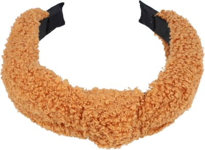 Haarsoires Haarband Diadeem 4cm – Knoop - Teddy – Bruin - Zachte Haarbeugel - voor Dames & Meisjes