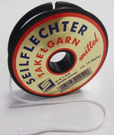 Seilflechter - Takelgaren - Gewaxt - Wit - Plat - 1mm - 25 meter - Maat: Default