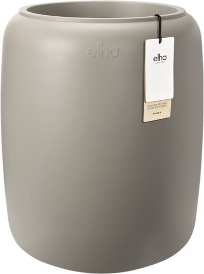 Elho Amber Beads Medium 40 - Bloempot voor Binnen & Buiten - 100% Gerecycled Plastic - Ø 39.2 x H 47.6 cm - Balanced beige