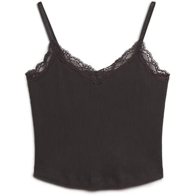 Korte top met kanten rand voor dames Superdry Athletic Essentials