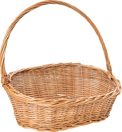 Creative Home Grote Ovale Rieten Mand met Handvat | 45x32x43cm | Picknickmand Planten Decoratie | Handgemaakt