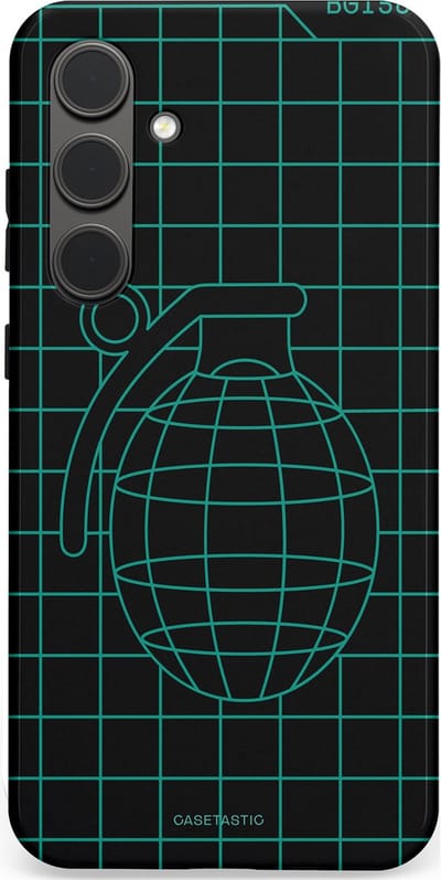 Casetastic Hoesje Geschikt voor Samsung S24 Plus - Stijlvolle Beschermende Duo-layer Case - Retro bom