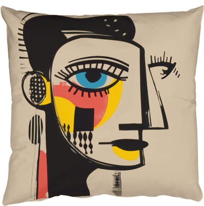 Sierkussens - Kussentjes Woonkamer - 50x50 cm - Geometrisch - Felle kleuren - Kubistische stijl