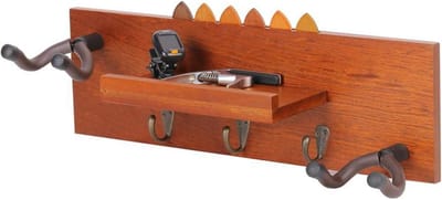 Gitaar Wandhaak - Muurrek Instrumenten - Instrumenten Opbergen - Stevige Houtconstructie - 16.89 x 5.31 inches - Houtkleur