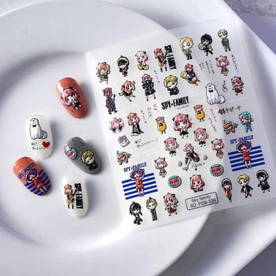 Frezarkowo - 3D Nagel Stickers - Manga Anime - Kleurrijke Ontwerpen
