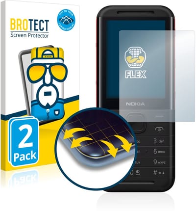 BROTECT - Screenprotector voor Nokia 5310 (2020) - Folie Beschermfolie transparant volledig dekking - 2 Stuks