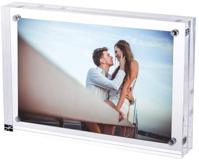 Dailygoods- Acrylfotolijst Dubbelzijdig - Magnetisch - 6 x 4 Inch - Multifunctioneel - Glaseffect - Dikte 2 cm - Fotolijst