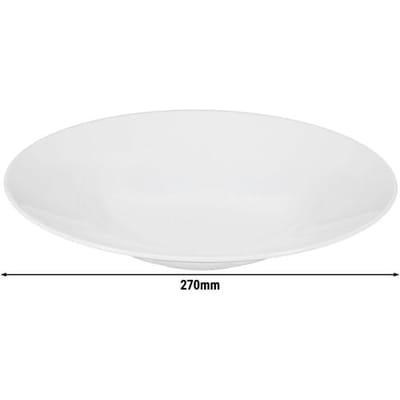 (6 stuks) SELTMANN WEIDEN Pastabord - Ø 270mm - Wit/Uni Wit