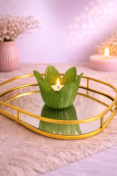 Tulp Waxinelichthouders!  | Viva Femme | Kaarsen | Decoratie | Cadeau | Wonen | Groen
