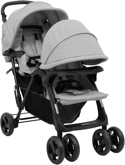Baby Duwstoel - Kinderwagen Dubbel - Onderweg Met Kinderen - Opvouwbaar Ontwerp - Niet Gespecificeerd - Lichtgrijs
