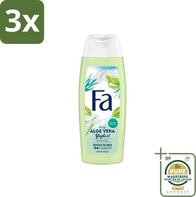 3 x Fa - Douchegel - Yoghurt & Aloe Vera - 250 ml - Grootverpakking - Douchegel Yoghurt Aloe Vera - Yoghurt Douchegel - Aloe Vera Douchegel - Verzorgende Douchegel - Hydraterende Douchegel