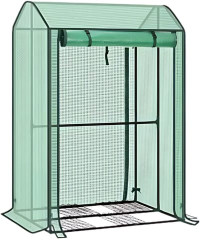 Opbergkast 100x83x150cm Groen - Winterbestendig, PE-folie 135 g/m² en Kweekhuis - Voor Tomaten en Klimplanten