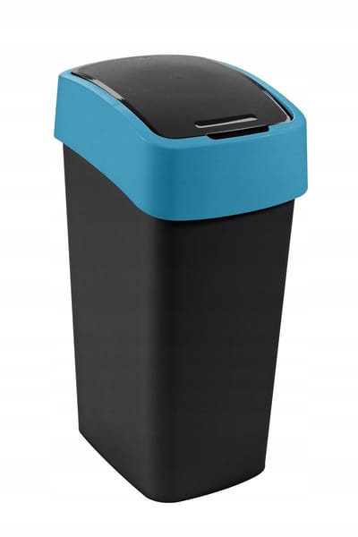 Curver Flip-Bin Afvalbak Zwart/Blauw 45L