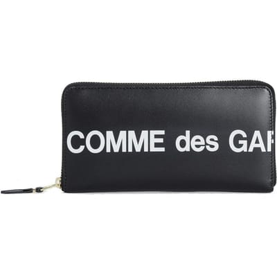 Comme Des Garçons Zwarte Koehuid Portemonnee