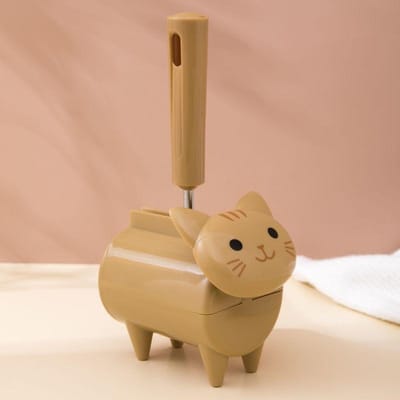 Leuke Kat Lint Remover Lint Roller Pet Hair Remover Kleding Stof Scheerapparaat Huisdierenhaar Reiniging Bank Kleverige Ontharingsroller geel