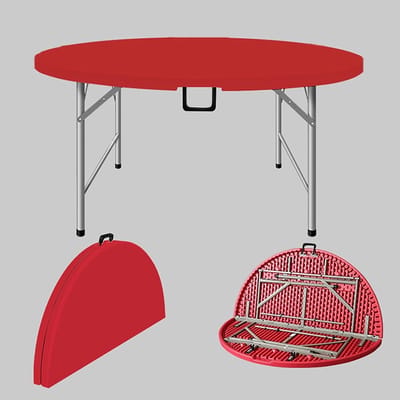 Klaptafel Buiten - Picknicktafel Tuin - Buiten Bijeenkomsten - Hoge Capaciteit - 120 x 74 cm - Rood