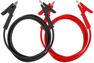 2 Stuks Multimeter Testkabels met Krokodillenklemmen - 1m Lang en Stapelbaar voor Elektrische Metingen