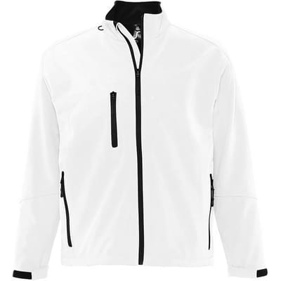 SOLS Heren Relax Soft Shell Jacket (ademend, winddicht en waterbestendig) (Wit)