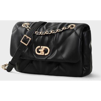 Tas Dames Crossbody Tas Lente en Zomer Leer Dames Tas Ruitvormig Kleine Vierkante Tas Schoudertas met Ketting black